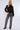 Black Creased Satin Shirred Waist Cropped Top