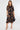 Black and Copper Painterly Print Midi Shirt Dress