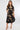 Black and Caramel Tie-Dye Effect Midi Shirt Dress