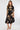 Black and Caramel Tie-Dye Effect Midi Shirt Dress