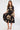 Black and Caramel Tie-Dye Effect Midi Shirt Dress