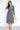 Grey Modern Line Print Belted Shirt Dress