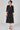 Black Mini Polka Dot Quarter Sleeve Tie Waist Midi Dress