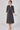 Black Polka Dot Quarter Sleeve Tie Waist Midi Dress
