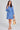 Blue Geometric Print Long Sleeve Mini Shirt Dress