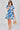Love Sunshine Blue Floral Print Short Sleeve Flared Mini Dress Casual Dress Dresses Everyday Dress Garden Party Dress Holiday Dress LS-2339 Short Sleeve Dress Summer Dress