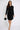 Black Button-Front Mini Shirt Dres