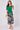 Green Satin Tie Front Short Sleeve Top