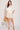 Ivory Satin Tie Front Short Sleeve Top