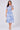 Blue Paisley Print Midi Shirt Dress