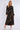 Khaki Abstract Floral Print Midaxi Shirt Dress
