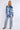 Blue Tie Dye Print Satin Shirt