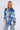 Blue Tie Dye Print Satin Shirt