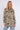 Olive Geometric Print Bubble Satin Shirt