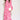 Love Sunshine Fuchsia Floral Print Pleated Skirt High Neck Maxi Dress LS-9099LL Wedding Guest Dress