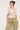 Love Sunshine Beige Short Sleeve Knotted Crepe Satin Top LS-2151 Satin Top Short Sleeve