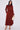 Rust Layered Satin Long Sleeve Maxi Shirt Dress