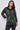 Emerald Leopard Print Satin Oversized Shirt