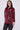 Wine Leopard Print Satin Oversized Shirt