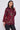 Wine Leopard Print Satin Oversized Shirt