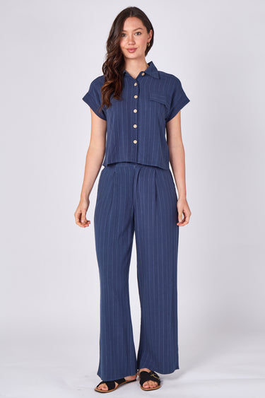 Blue Pinstripe Shirt and Trousers set