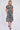 Grey Printed Short Sleeve Midi Dress