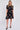 Black Roses Print Mini Dress
