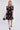 Black Roses Print Mini Dress