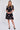 Black Roses Print Mini Dress