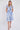 Blue Swirl Print  Frilled Hem Midi Dress