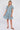 Teal Patterned Print Ruffle Hem Mini Dress
