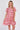 Pink Patterned Print Ruffle Hem Mini Dress