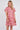Pink Patterned Print Ruffle Hem Mini Dress