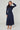 Navy Velvety Satin Maxi Shirt Dress