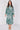 Emerald Green Abstract Print Tie Waist Midi Dress