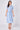 Blue Leaf Print Tie Waist Midi Dress