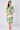 Green Floral Print Tie Front Midi Dress