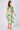 Green Floral Print Tie Front Midi Dress