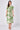 Green Floral Print Tie Front Midi Dress
