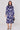 Sapphire Whisper Floral Shirred Neck Midaxi Dress
