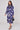 Sapphire Whisper Floral Shirred Neck Midaxi Dress