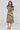 Olive Whisper Floral Shirred Neck Midaxi Dress