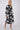 Mono Floral Print Midi Shirt Dress
