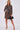 Brown Geo Print Mini Shirt Dress