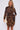 Dark Brown Leopard Print Mini Shirt Dress