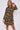 Emerald and Brown Leopard Print Mini Shirt Dress