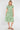 Fresh Green Floral Print Midi Shirt Dress