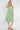 Fresh Green Floral Print Midi Shirt Dress