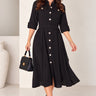 Love Sunshine Black Utility Belted Midi Shirt Dress Brunch Dress Casual Dress Dress with Pockets Dresses Everyday Dress Workwear Dress