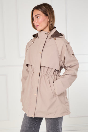 Stone and Chocolate Reversible Parka